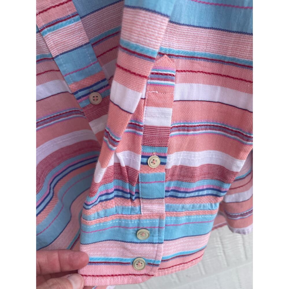 Talbots Pastel Multi Color Stripe Button Down Lad… - image 6